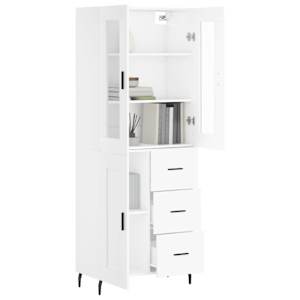 Skříň highboard bílá 69,5 x 34 x 180 cm kompozitní dřevo - obrázek 3