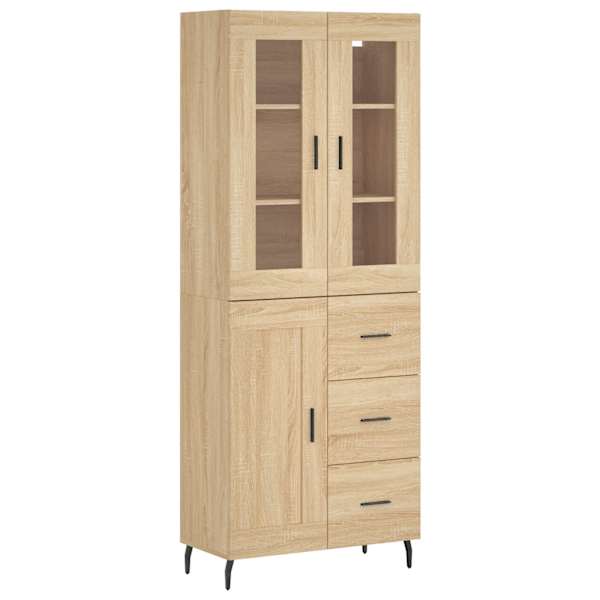 vidaXL k&otilde;rge kapp, Sonoma tamm, 69,5 x 34 x 180 cm, tehispuit