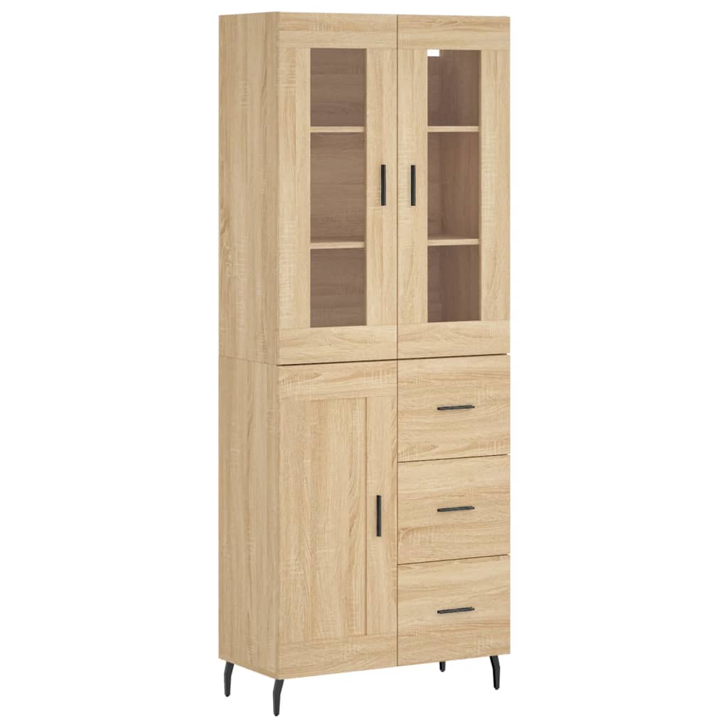 vidaXL Skříň highboard dub sonoma 69,5 x 34 x 180 cm kompozitní dřevo