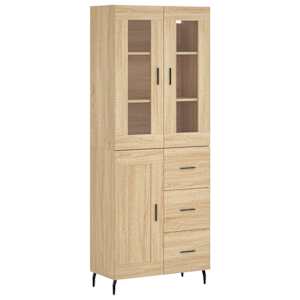 Skříň highboard dub sonoma 69,5 x 34 x 180 cm kompozitní dřevo - obrázek 2