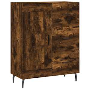Skříň highboard kouřový dub 69,5 x 34 x 180 cm kompozitní dřevo - obrázek 7