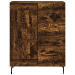 Skříň highboard kouřový dub 69,5 x 34 x 180 cm kompozitní dřevo - obrázek 8