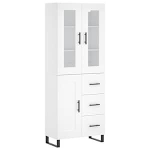 Skříň highboard bílá 69,5 x 34 x 180 cm kompozitní dřevo - obrázek 2