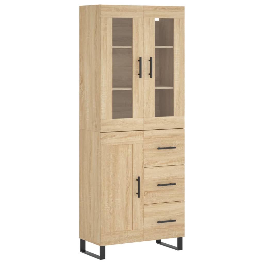 vidaXL Skříň highboard dub sonoma 69,5 x 34 x 180 cm kompozitní dřevo