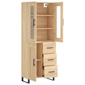 Skříň highboard dub sonoma 69,5 x 34 x 180 cm kompozitní dřevo - obrázek 4