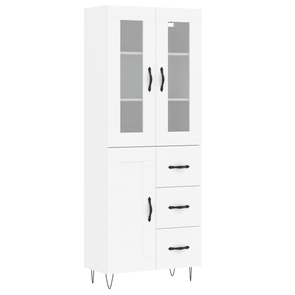 vidaXL Skříň highboard bílá 69,5 x 34 x 180 cm kompozitní dřevo