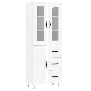 Skříň highboard bílá 69,5 x 34 x 180 cm kompozitní dřevo - obrázek 2