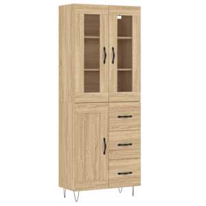Skříň highboard dub sonoma 69,5 x 34 x 180 cm kompozitní dřevo - obrázek 2