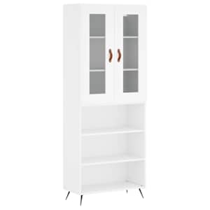 Skříň highboard bílá 69,5 x 34 x 180 cm kompozitní dřevo - obrázek 2