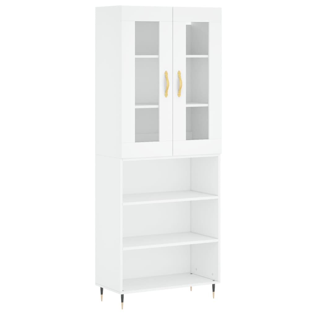 vidaXL Skříň highboard bílá 69,5 x 34 x 180 cm kompozitní dřevo