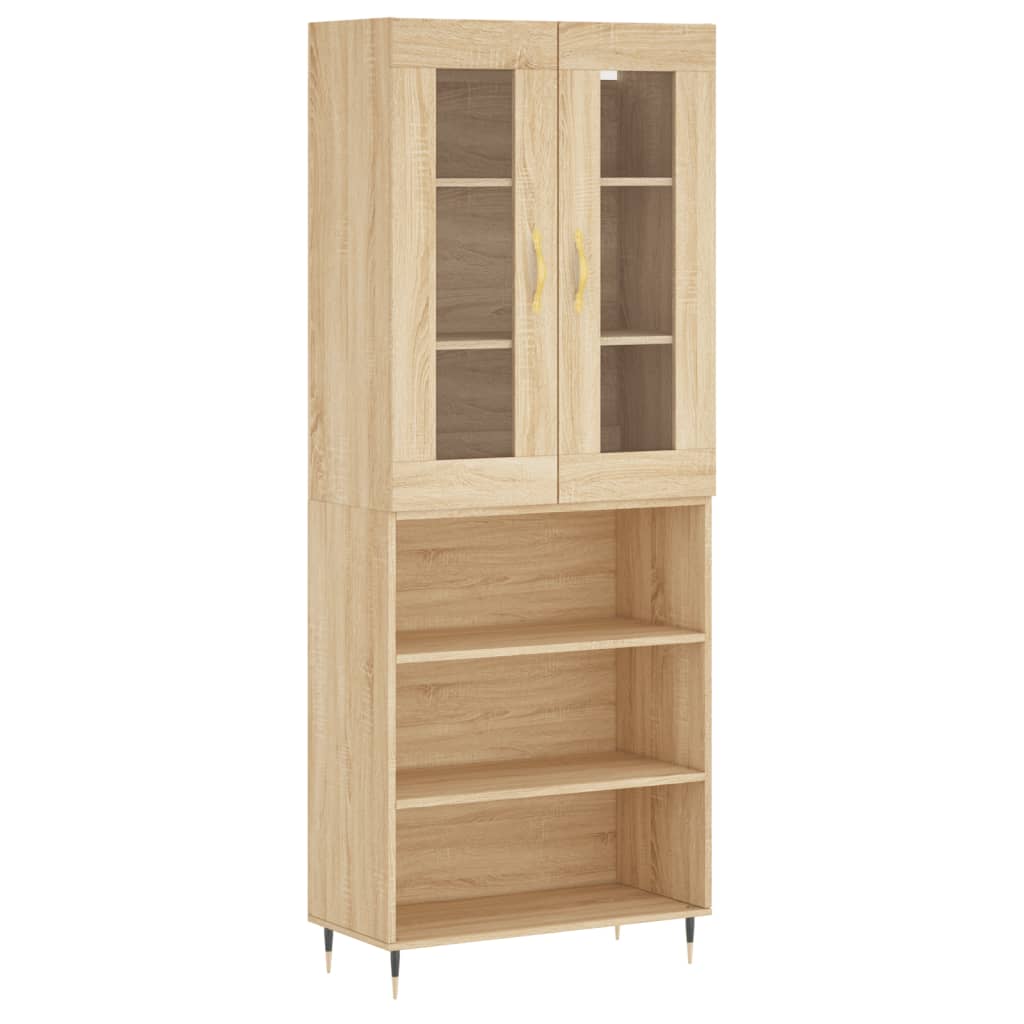 vidaXL Skříň highboard dub sonoma 69,5 x 34 x 180 cm kompozitní dřevo