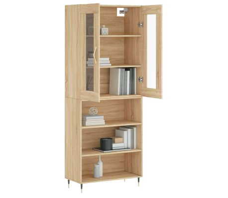 vidaXL Dulap &icirc;nalt, stejar sonoma, 69,5x34x180 cm, lemn compozit