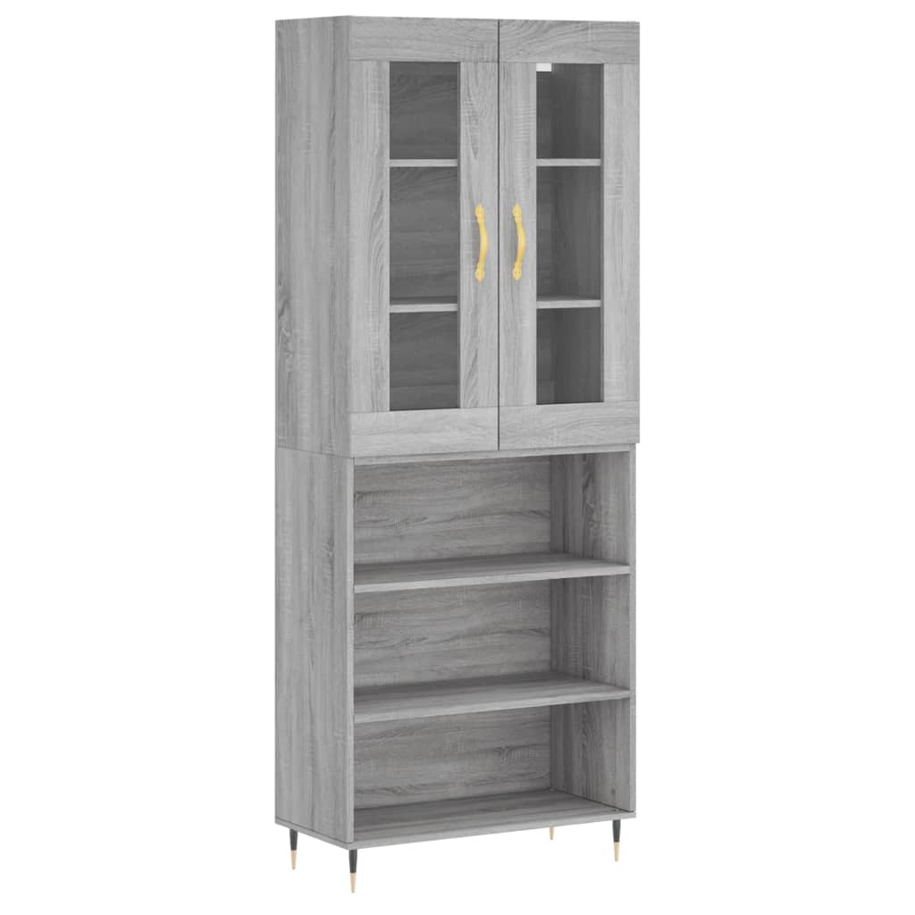 Thumbnail - vidaXL Highboard Grau Sonoma 69,5x34x180 cm Holzwerkstoff
