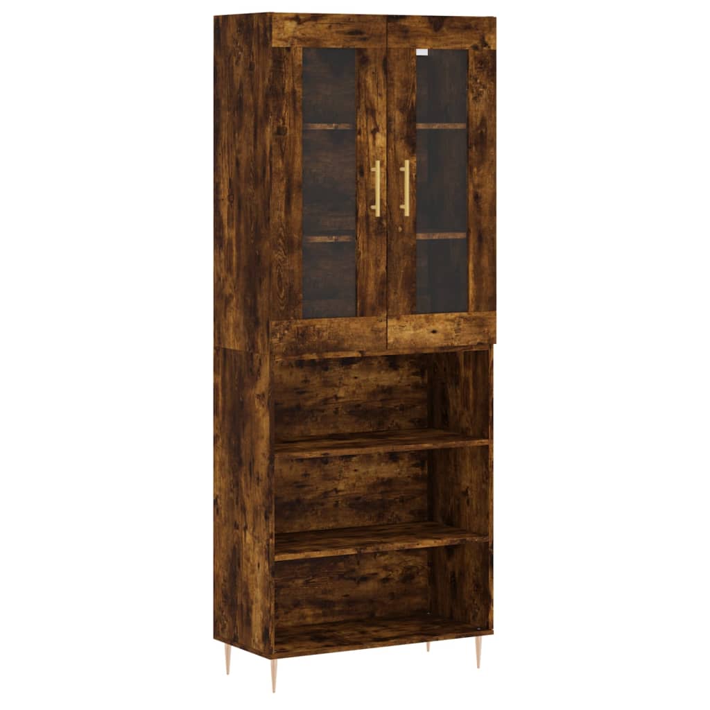 vidaXL Skříň highboard kouřový dub 69,5 x 34 x 180 cm kompozitní dřevo