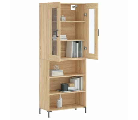 vidaXL sonoma t&ouml;lgy szerelt fa magasszekr&eacute;ny 69,5 x 34 x 180 cm