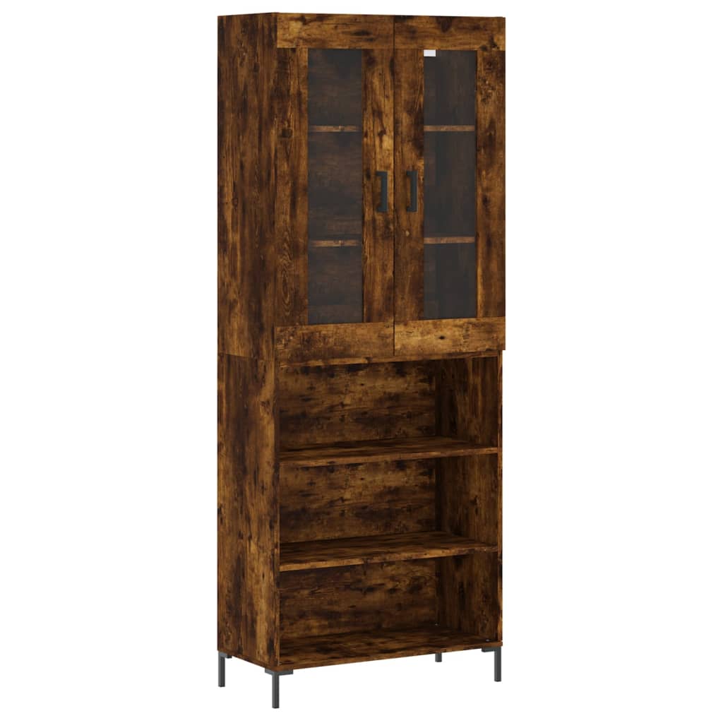 vidaXL Skříň highboard kouřový dub 69,5 x 34 x 180 cm kompozitní dřevo