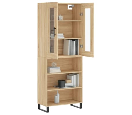 vidaXL Dulap &icirc;nalt, stejar sonoma, 69,5x34x180 cm, lemn compozit