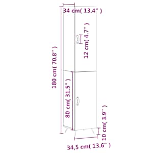 Skříň highboard bílá 34,5 x 34 x 180 cm kompozitní dřevo - obrázek 13