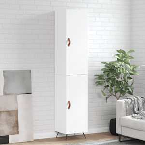 Skříň highboard bílá 34,5 x 34 x 180 cm kompozitní dřevo - obrázek 1