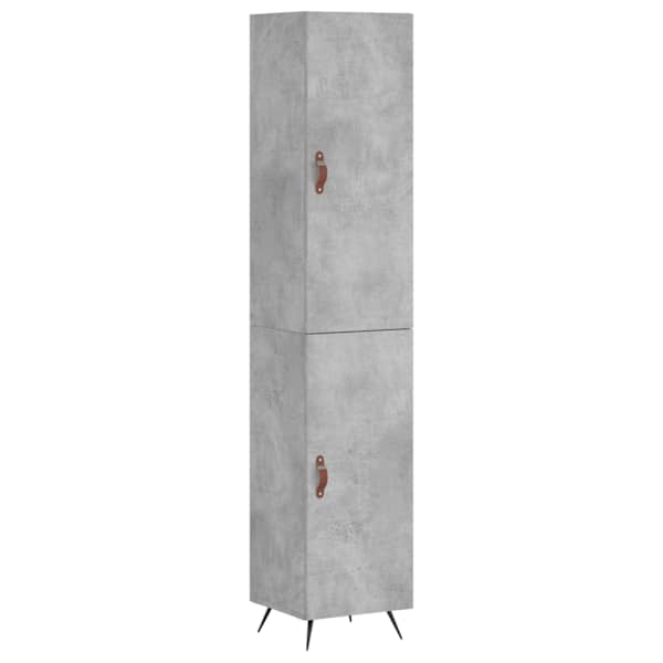 vidaXL k&otilde;rge kapp, betoonhall, 34,5x34x180 cm, tehispuit
