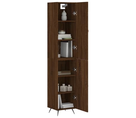 vidaXL Skř&iacute;ň highboard hněd&yacute; dub 34,5 x 34 x 180 cm kompozitn&iacute; dřevo