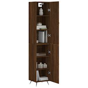 vidaXL Skř&iacute;ň highboard hněd&yacute; dub 34,5 x 34 x 180 cm kompozitn&iacute; dřevo