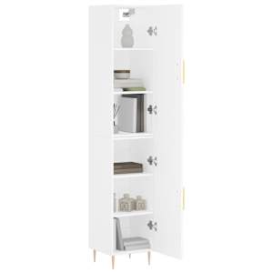 vidaXL Ντουλάπι Λευκό 34,5 x 34 x 180 εκ. από Επεξεργασμένο Ξύλο