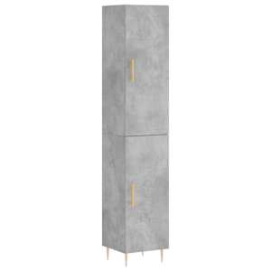 Skříň highboard betonově šedá 34,5x34x180 cm kompozitní dřevo - obrázek 2