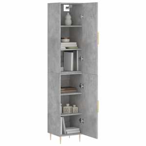 Skříň highboard betonově šedá 34,5x34x180 cm kompozitní dřevo - obrázek 3