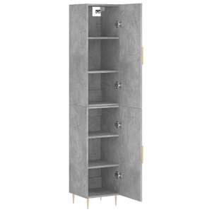 Skříň highboard betonově šedá 34,5x34x180 cm kompozitní dřevo - obrázek 4