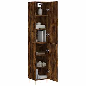 Skříň highboard kouřový dub 34,5 x 34 x 180 cm kompozitní dřevo - obrázek 3