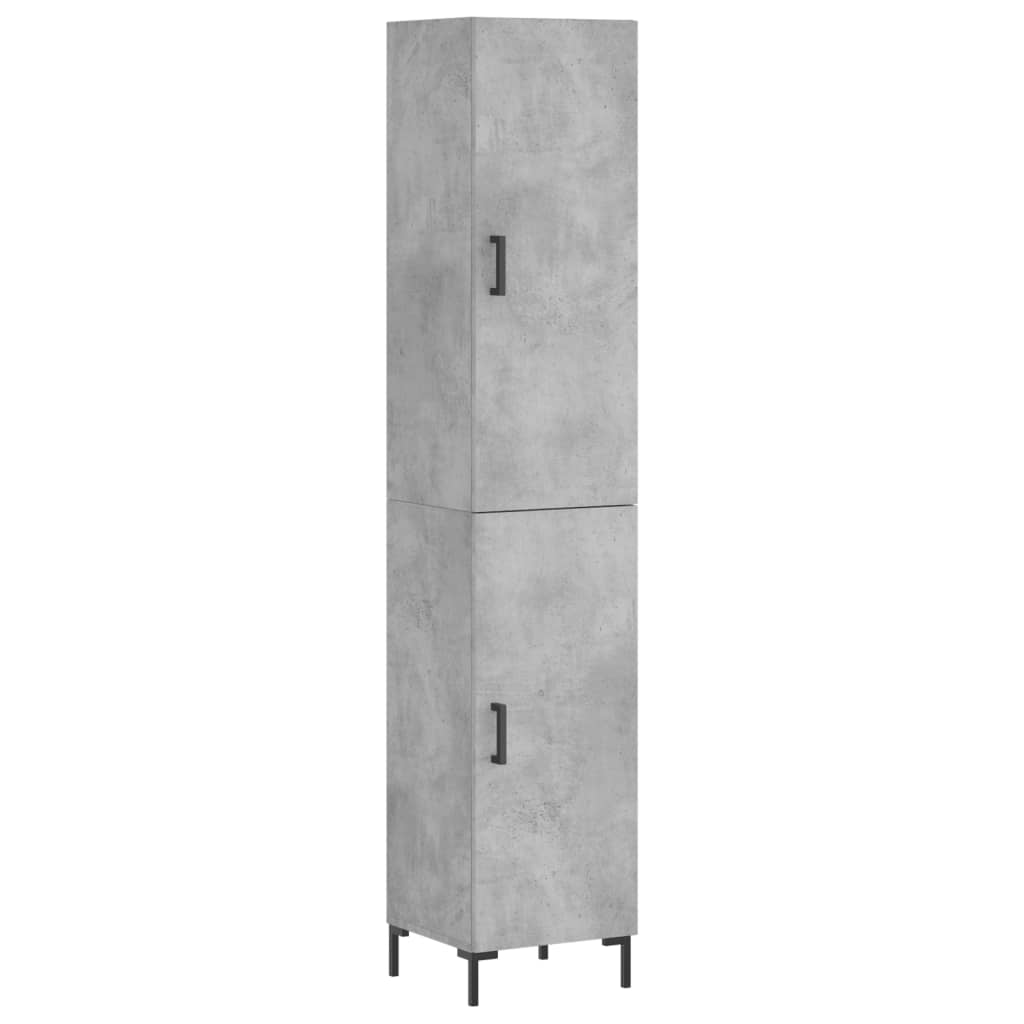 vidaXL Skříň highboard betonově šedá 34,5x34x180 cm kompozitní dřevo