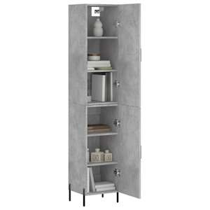 Skříň highboard betonově šedá 34,5x34x180 cm kompozitní dřevo - obrázek 3
