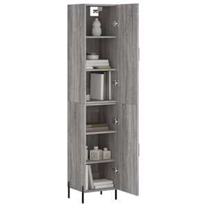 Skříň highboard šedá sonoma 34,5 x 34 x 180 cm kompozitní dřevo - obrázek 3