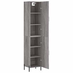 Skříň highboard šedá sonoma 34,5 x 34 x 180 cm kompozitní dřevo - obrázek 4