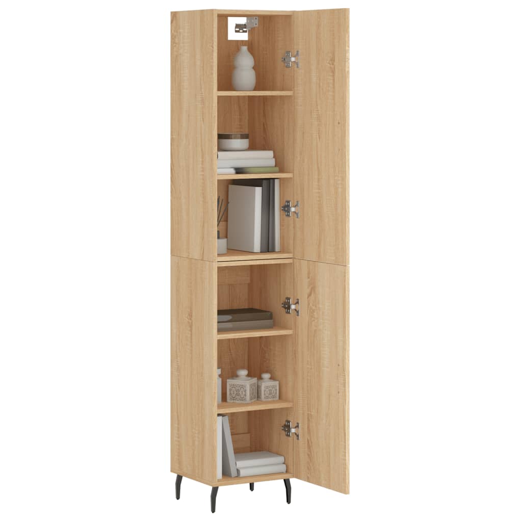 vidaXL Buffet haut Chêne sonoma 34,5x34x180 cm Bois d'ingénierie