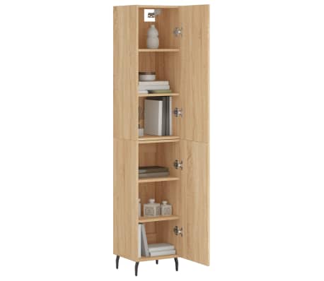 vidaXL Buffet haut Chêne sonoma 34,5x34x180 cm Bois d'ingénierie