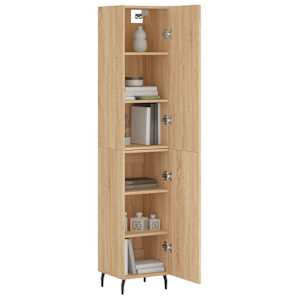 vidaXL Highboard Sonoma Oak 34.5x34x180 cm Engineered Wood