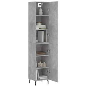 Skříň highboard betonově šedá 34,5x34x180 cm kompozitní dřevo - obrázek 3