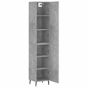 Skříň highboard betonově šedá 34,5x34x180 cm kompozitní dřevo - obrázek 4