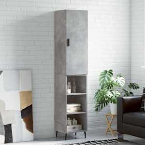 Skříň highboard betonově šedá 34,5x34x180 cm kompozitní dřevo - obrázek 1