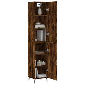 Skříň highboard kouřový dub 34,5 x 34 x 180 cm kompozitní dřevo - obrázek 3