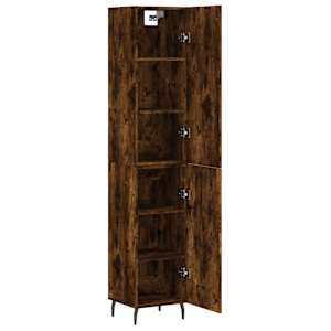 Skříň highboard kouřový dub 34,5 x 34 x 180 cm kompozitní dřevo - obrázek 4