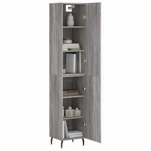 Skříň highboard šedá sonoma 34,5 x 34 x 180 cm kompozitní dřevo - obrázek 3