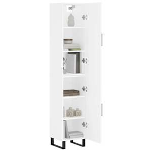 Skříň highboard bílá 34,5 x 34 x 180 cm kompozitní dřevo - obrázek 3
