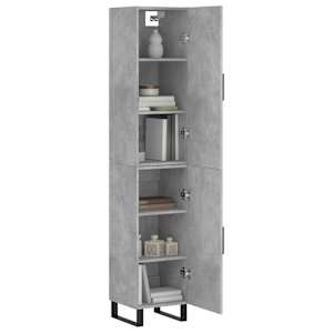 Skříň highboard betonově šedá 34,5x34x180 cm kompozitní dřevo - obrázek 3