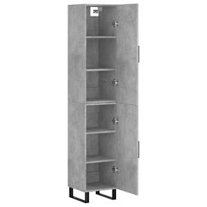 Skříň highboard betonově šedá 34,5x34x180 cm kompozitní dřevo - obrázek 4