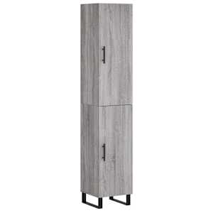 Skříň highboard šedá sonoma 34,5 x 34 x 180 cm kompozitní dřevo - obrázek 2