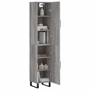 Skříň highboard šedá sonoma 34,5 x 34 x 180 cm kompozitní dřevo - obrázek 3