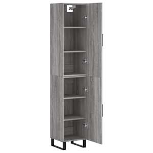 Skříň highboard šedá sonoma 34,5 x 34 x 180 cm kompozitní dřevo - obrázek 4